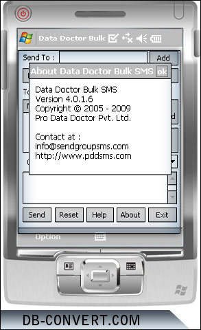 Pocket PC to mobile SMS gateway program