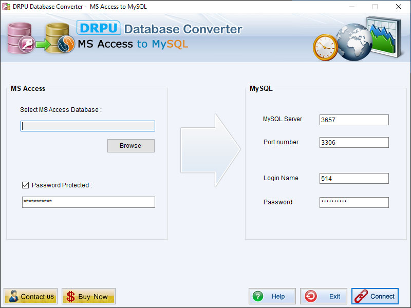 Screenshot of Access Database To MySQL Converter