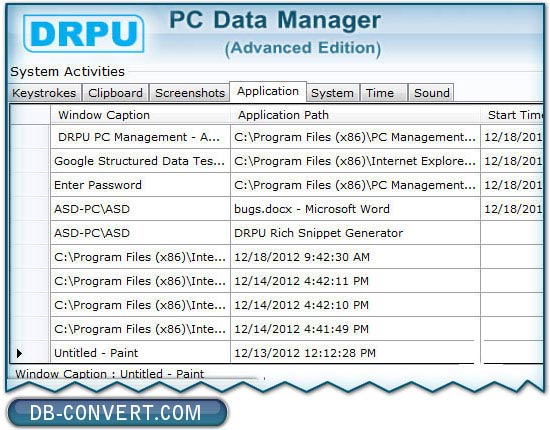 Key logging program