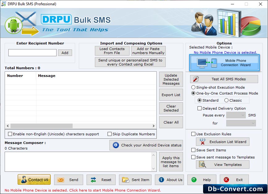 Bulk text messaging software – Professional