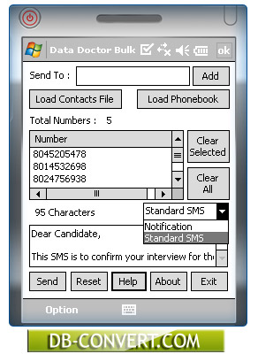 Pocket PC to Mobile bulk text messaging software