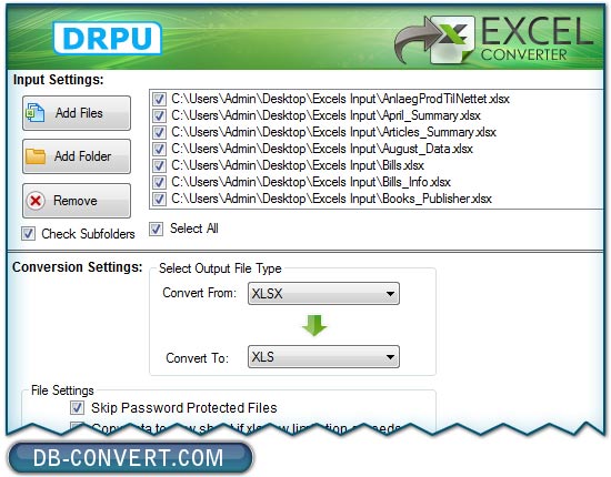 Excel conversion program