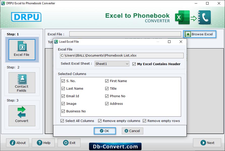 Excel to Phonebook Converter