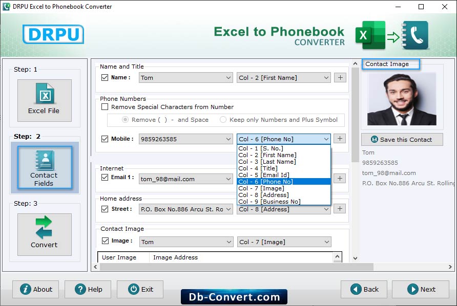 Select Contact Fields