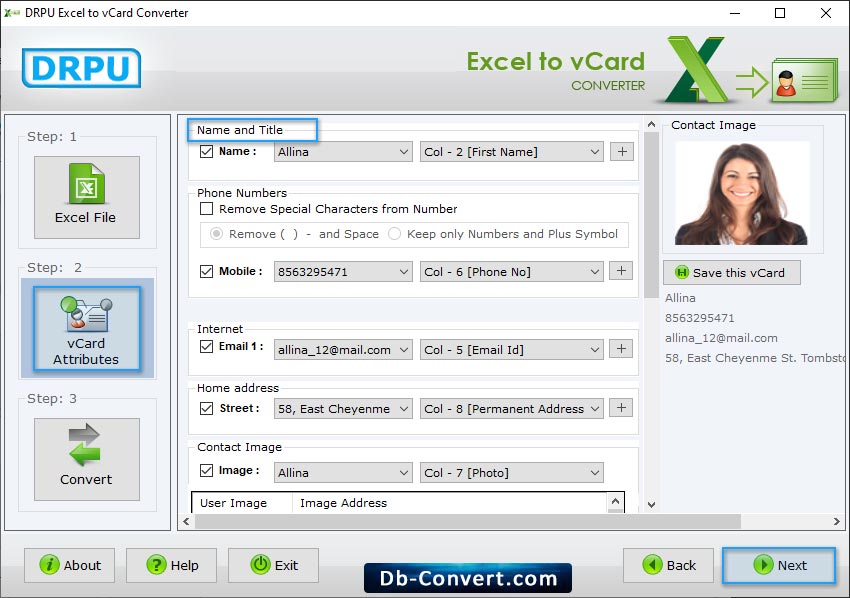 Select Contact Fields