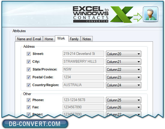 Excel to Windows contacts migration program