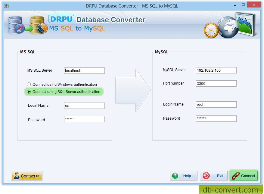 MSSQL to MySQL Database Converter