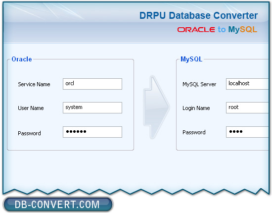 Oracle to My SQL database conversion program