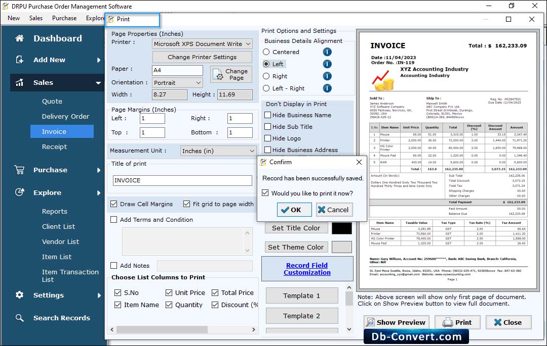 Print Settings